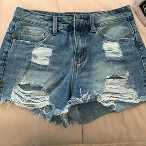 8th of LA distressed jean shorts